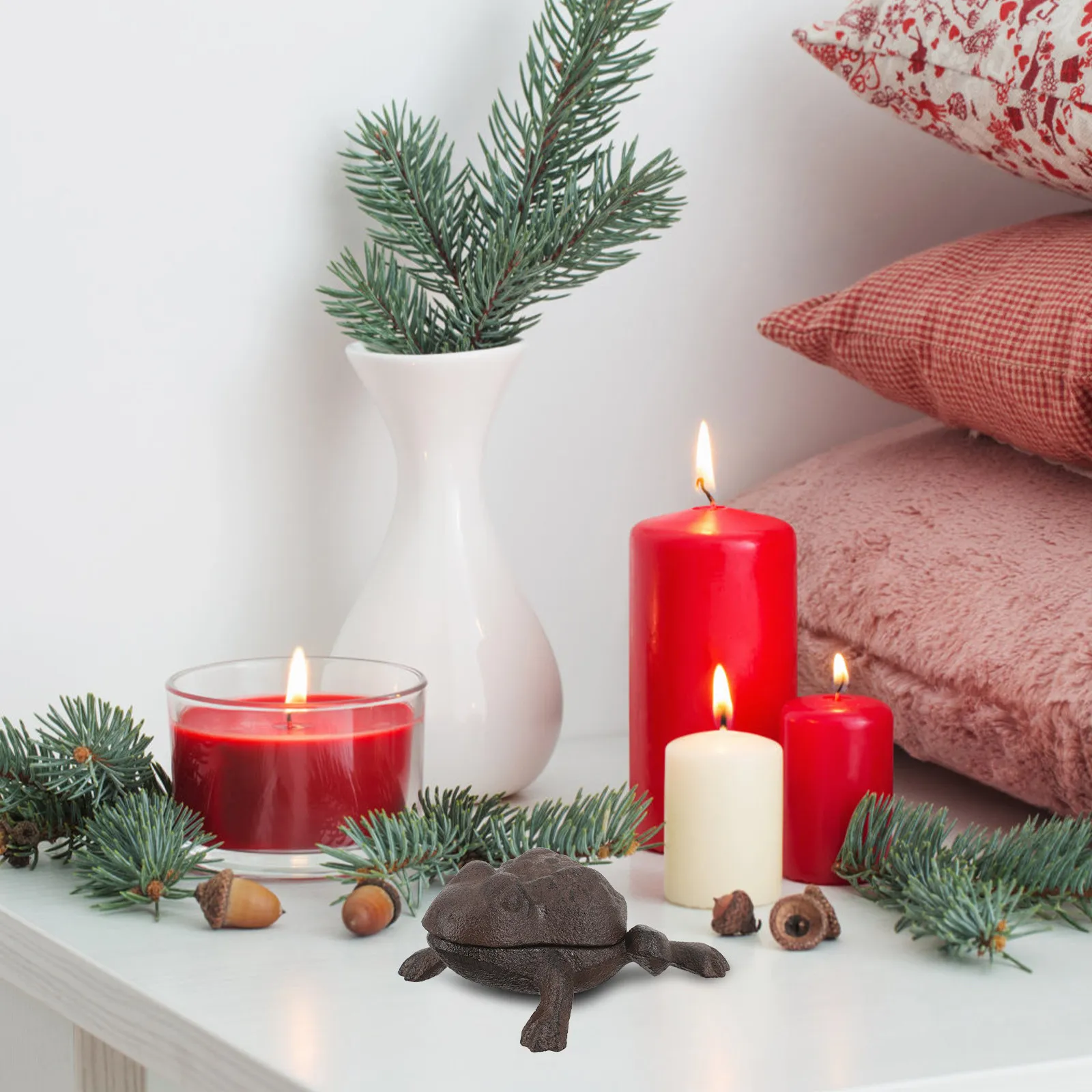 정원 개구리 모양 열쇠 보관함, 야외 장 열쇠 보관함, 예비 열쇠를 위한 숨김형 홀더, 정원 개구리 장 열쇠 보관함
