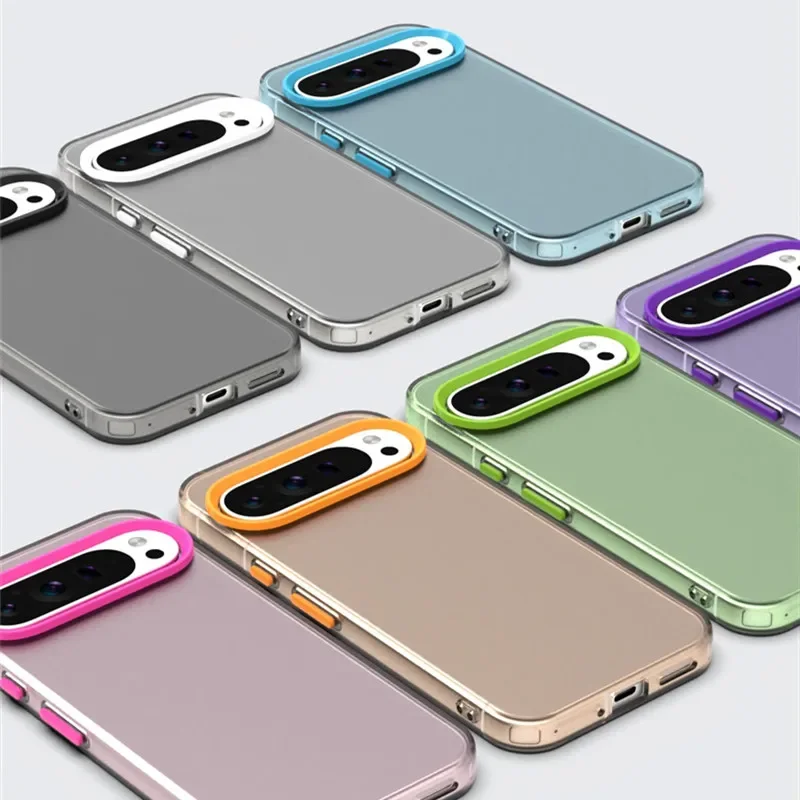 Candy Color Translucent Matte Shockproof Protective Bumper Case
