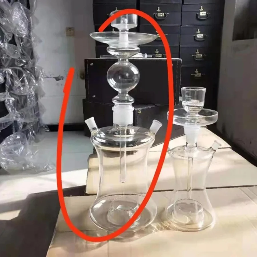 large Size Glass hookah for sale Travel Best Hooakh Glass Hookah Shisha with led light Fruit Narguile