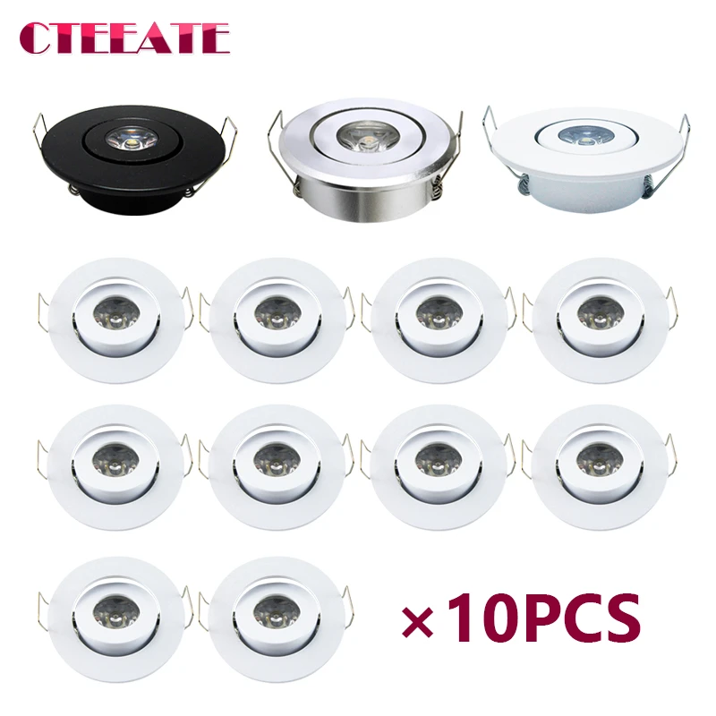 10PCS LED Downlight Mini Ceiling 1W 3W Warm White/Cold White Led Light AC 85-265V 220V 110V Indoor Lighting modern ceiling lights