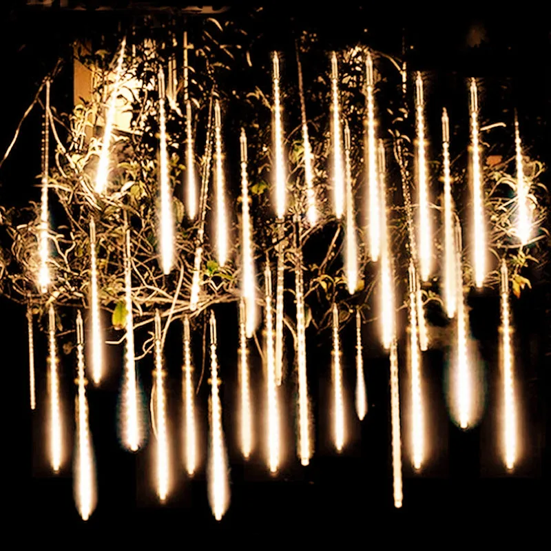 Guirlande Lumineuse Led En Forme De Pluie De Météores, 30/50cm, 8 Tubes