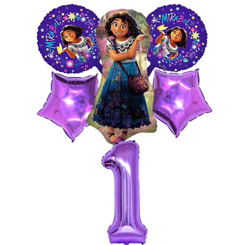 Disney Encanto Party Decorations Supplies Latex Balloon Tableware Cake Toppers Paper Plates Cups For Kids Birthday Toys Gifts 