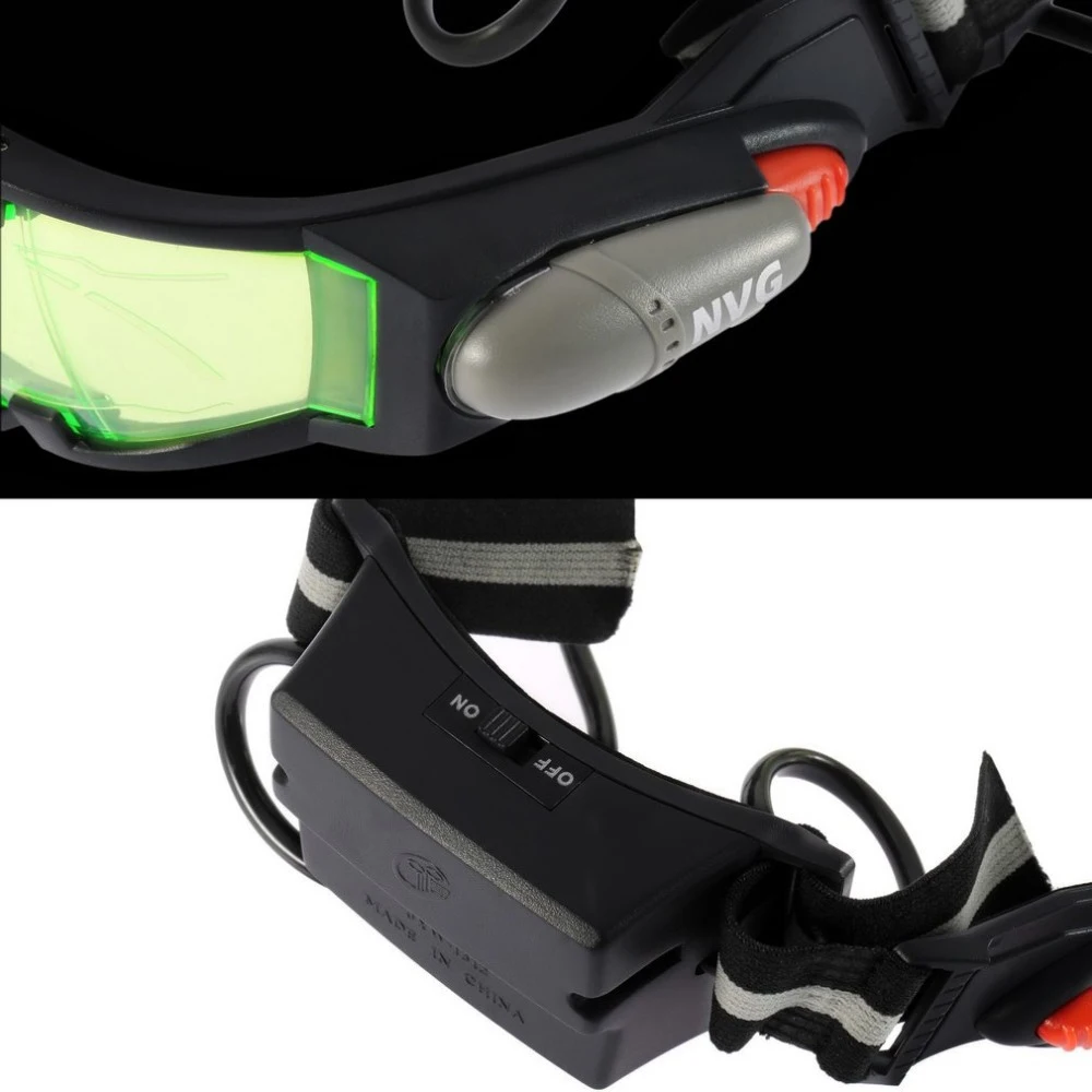 NEW Adjustable LED Night Vision Glass Goggles Motorcycle Motorbike Racing Hunting Glasses Eyewear With Flip-out Light Windproof