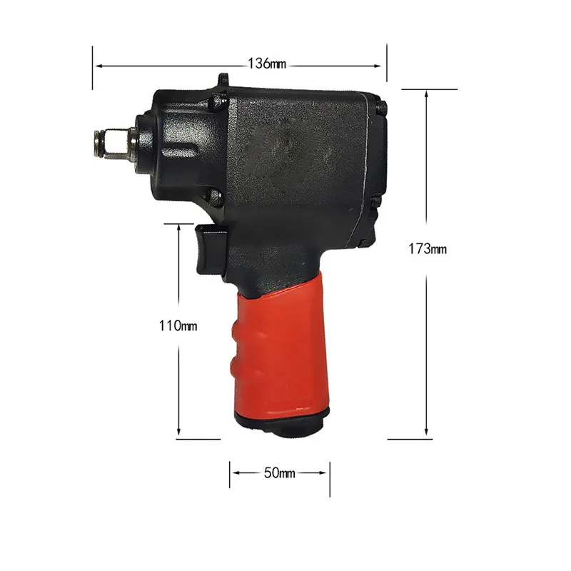 shenyuan model tenshock mini mono axis assembly ts bp01210010 1/2 Short Axis Pneumatic Wrench Light Assembly Line Bolt Disassembly Wind Wrench Mini Small Air Gun Small Air Gun