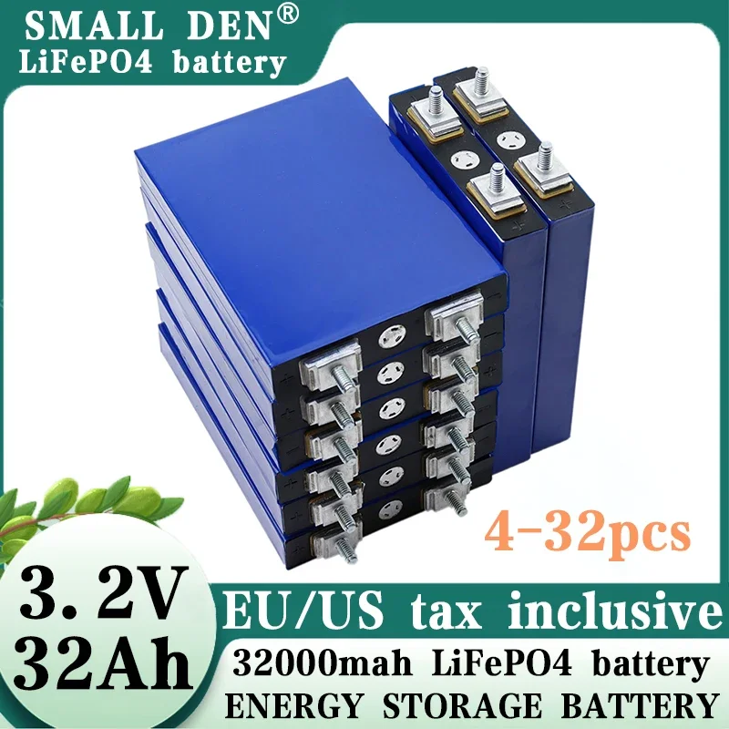 3.2V 32Ah Lifepo4 Batteria Fosfato 3C 5C Scarica 35Ah 12.8V 4S 8S 24V Moto Auto Motore Batterie Modifica Stud