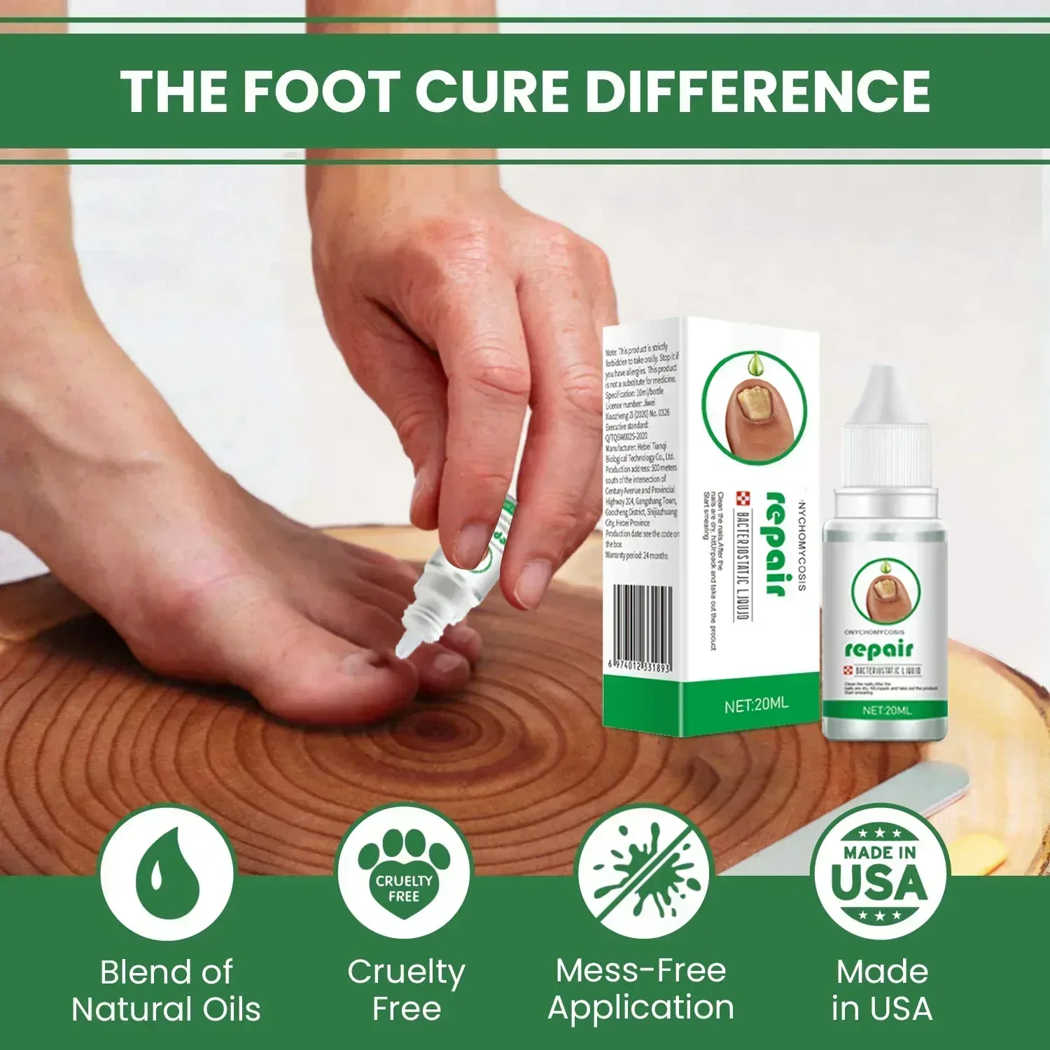 Nail Fungus Treatment Toenail Nail Repair Fingernail Device Essential Oil Onychomycosis Care