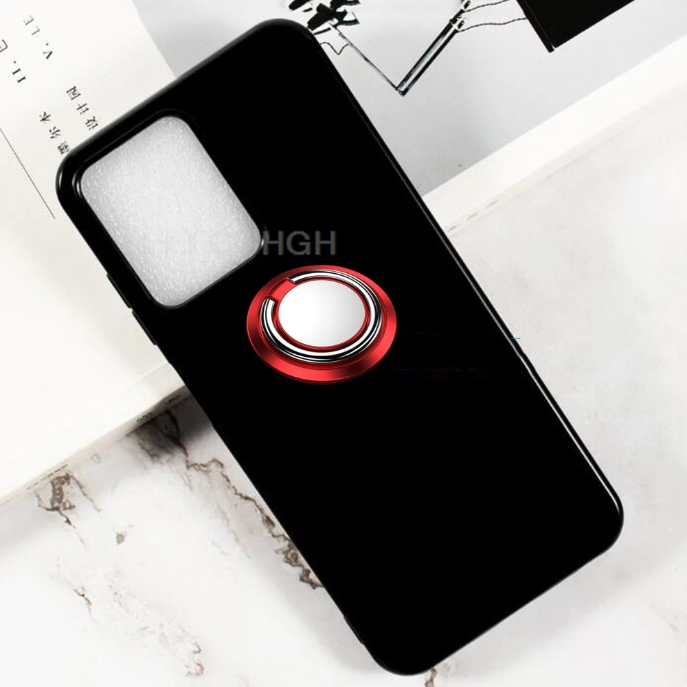 Enhanced Back Ring Holder Bracket Phone Case - Soft TPU Silicone Cover