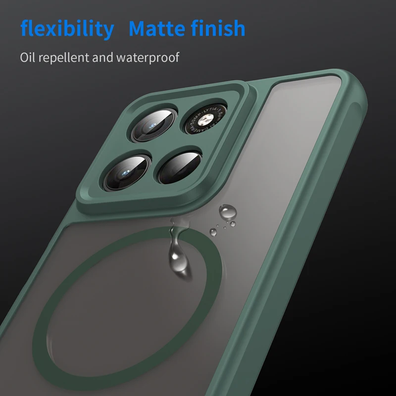 Magnetic Translucent Frosted Matte Waterproof Protective Phone Case