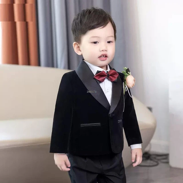 3pcs Kids Baby Boys Gentleman Suit For Wedding Party Coat+Vest+Pants Formal  Sets | eBay