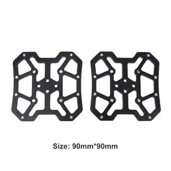 Durable Aluminum Bike Pedal Platform Adapters - Set of 2 (Black)