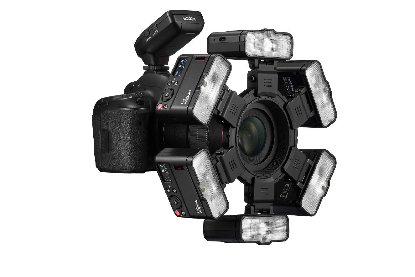 Godox MF12-K2 Macro Flash 2-Light Kit MF12 2.4 GHz HSS TTL Speedlite for Canon Sony Nikon Fuji Olympus Panasonic DSLR