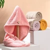 Microfiber Hair Towel,Super Absorbent Hair Towel .Care Cap with Button.Wrap Fast Drying Hair Wraps for .Women Bathroom Accessori 1