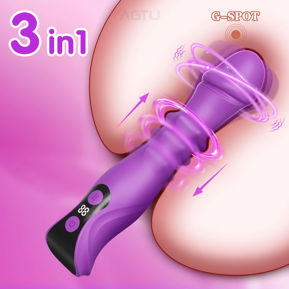 Telescopic Swing Vibrator 3 in 1 Female Sex Toy