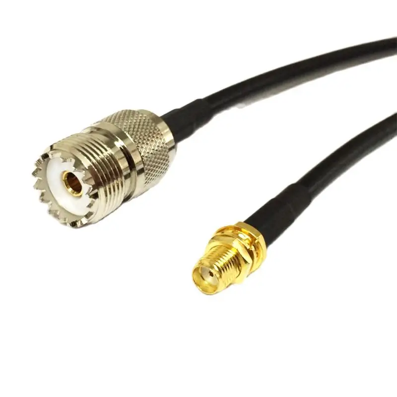 

New Modem Coaxial Cable SMA Female Nut Switch UHF Jack SO239 RG58 Pigtail Adapter 50CM 20"