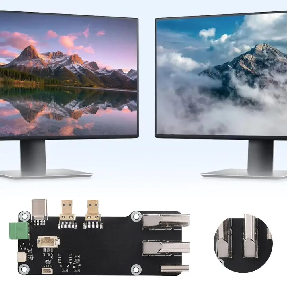 

Для Raspberry Pi 5/4b Micro на полную конверсионную плату, аксессуары, Поддержка разработки на выходе, 4k Type C Card Dual Expans B3n5