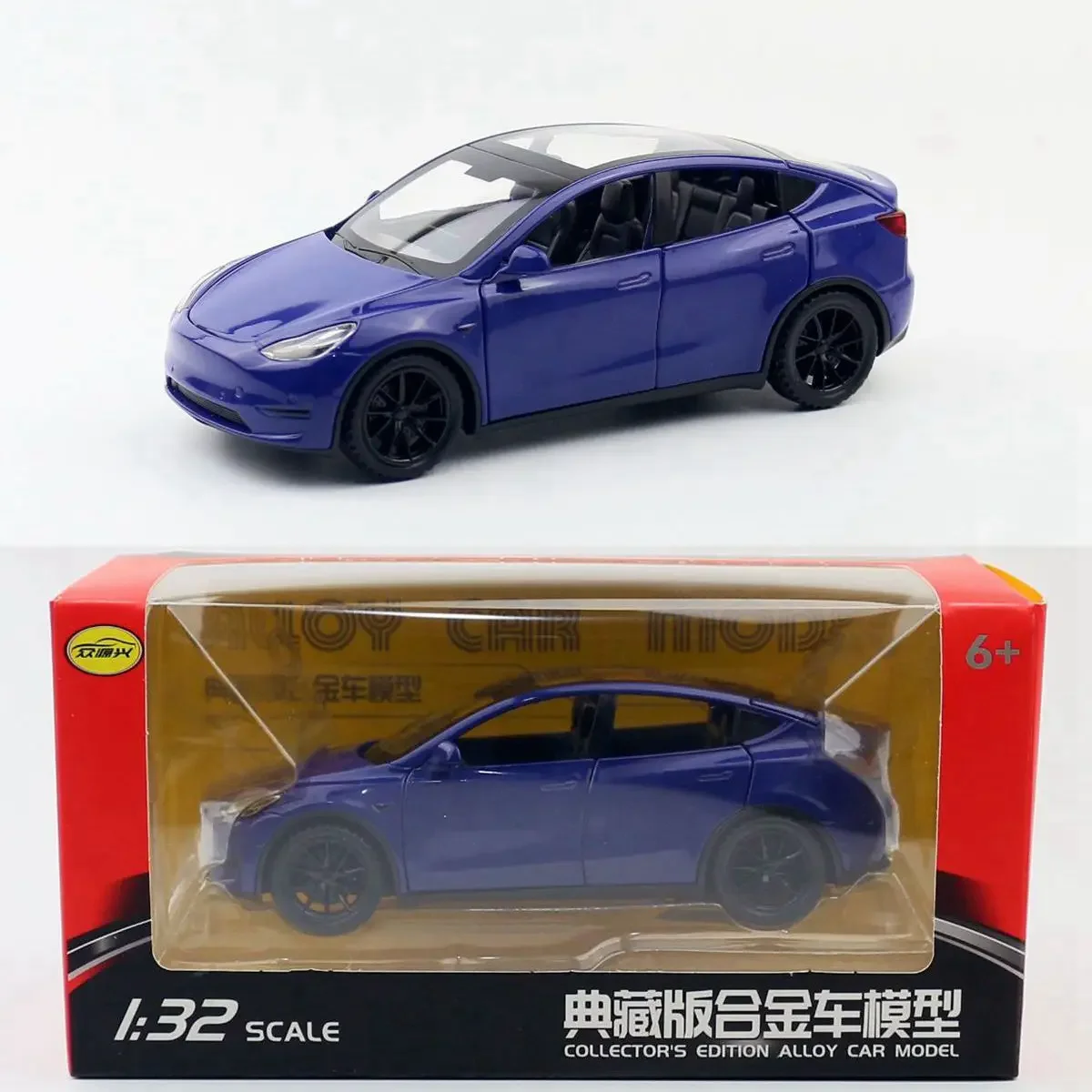 1: 32 Tesla Model Y New Energy Sedan Door Opening Sound and Light Return Alloy Model Toy Car Children's Gift 2