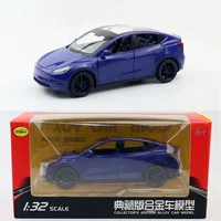 1: 32 Tesla Model Y New Energy Sedan Door Opening Sound and Light Return Alloy Model Toy Car Children's Gift 2