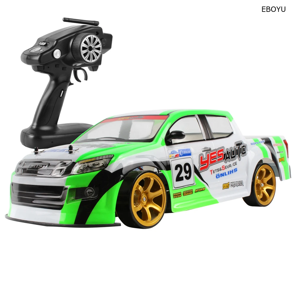 

EBOYU ET102 RC Truck 1:10 4WD Super GT RC Sport Racing Drift RC Car 70KM/h High Speed Remote Control Car + Extra Drift Tires RTR