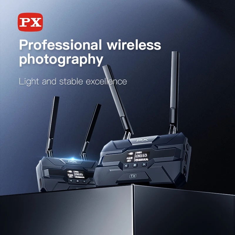 PX WTR-20 무선 비디오 변속기 시스템, 저지연 OLED 이미지 송신기 및 리시버, 200M, 4K30, 1080P, 0.06s
