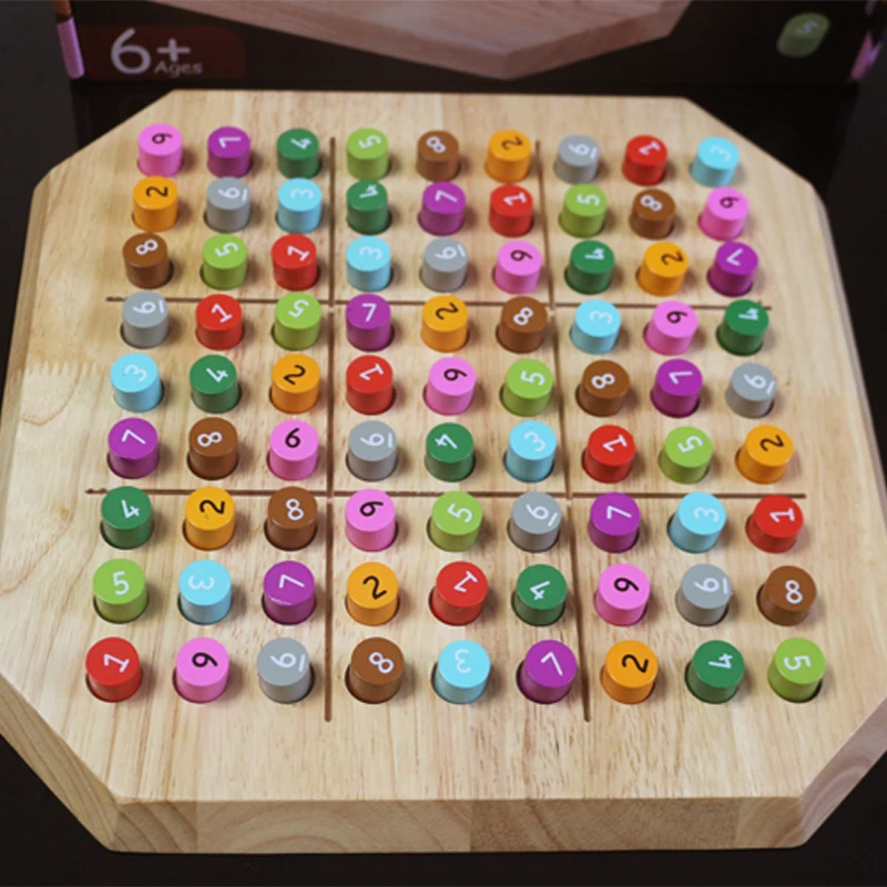 Sudoku Game Sudoku Puzzle Board Game With Wooden Math Brain Teaser Toys Educational Desktop Game Train Logical Thinking Ability 6
