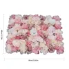 12pcs Premium Silk Flower Artificial Hydrangea Rose Flower Wall Panel Bouquet Floral Home Decor Panel Backdrop Wedding Party 6