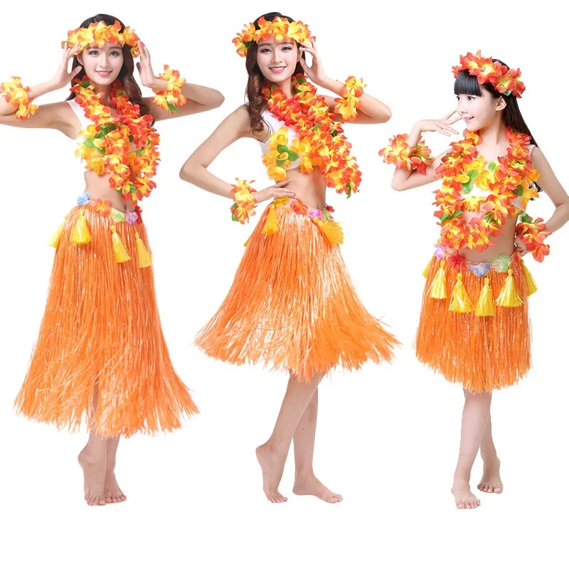 

Adult Hawaiian Skirt With Fringe Party Performance Dress 80cm