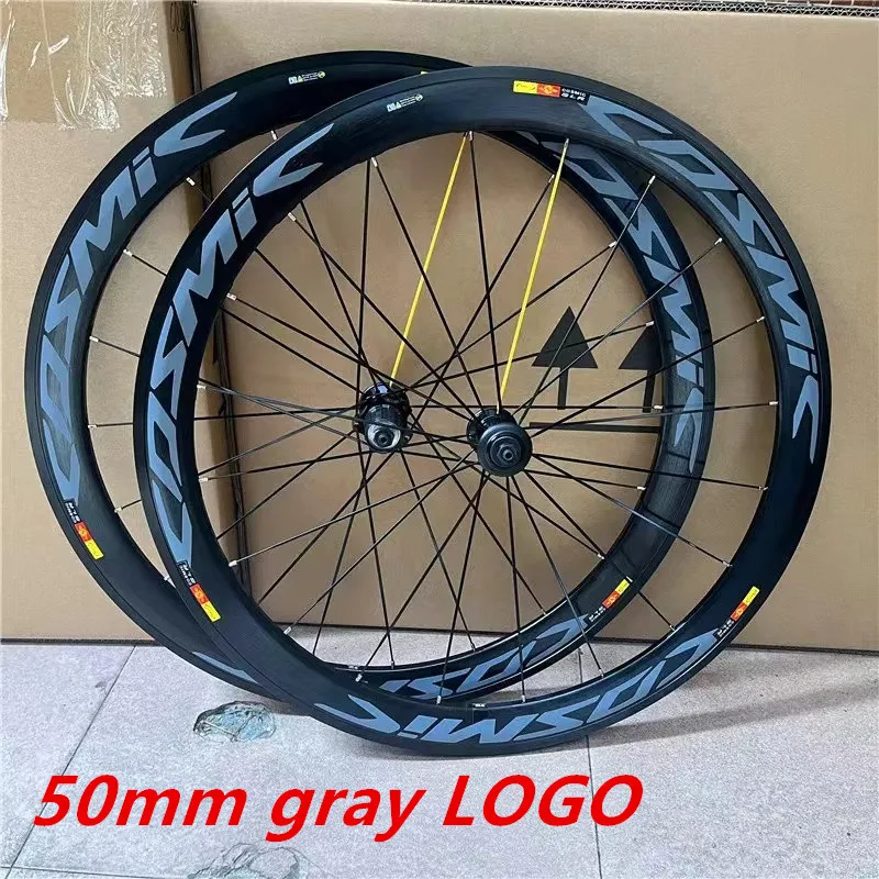 700C 40/50mm Road bike 6061 Aluminum alloy bicycle wheelset clincher rims Thru Axle center lock hub For 8/9/10/11S