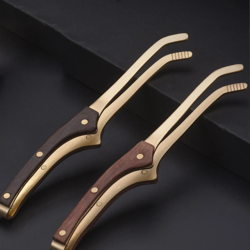 Non-slip Copper Tea Clip Kitchen Tea Utensil Kung Fu Teaware Accessories Clip 1Pcs