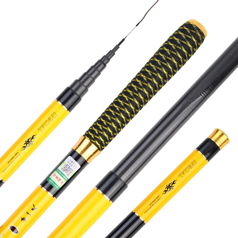 JOSBY Carp Fishing Rod Telescopic Super Light Hard Carbon Fiber 2.7M/3.6M/4.5M/5.4M/6.3M/7.2M Freshwater Stream Hand Pole