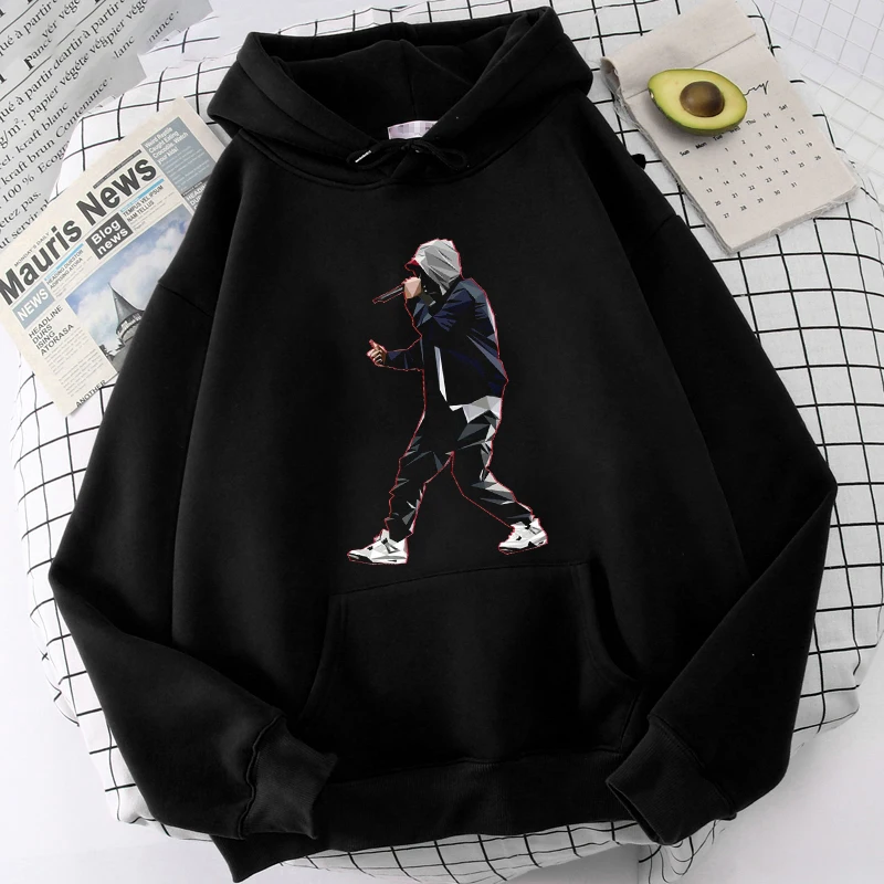 

Men's Clothing Hip Hop Rapper Outfits Women's Clothes Retro 90s Style Tops Autumn Winter Street Sweatshirt Eminem Graphic Hoodie