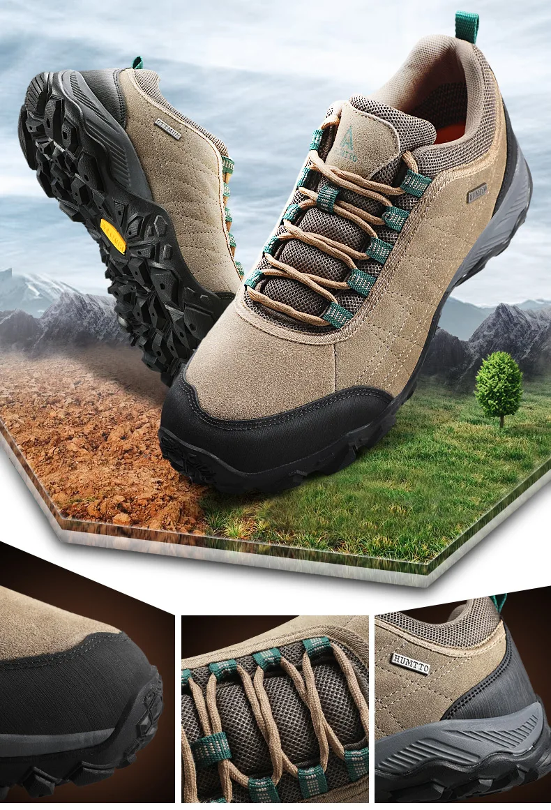 HUMTTO Wanderschuhe Herren Luxus Designer Winter Klettern Trekking Turnschuhe für Männer Leder Outdoor Sport Arbeit Mann Schuhe 110282 A – Detail 8