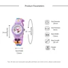 Children's Watch Simple Digital Butterfly Hands Design Quartz Watches Casual Sports Purple Silicone Girls Clock Gift Wristwatch 2