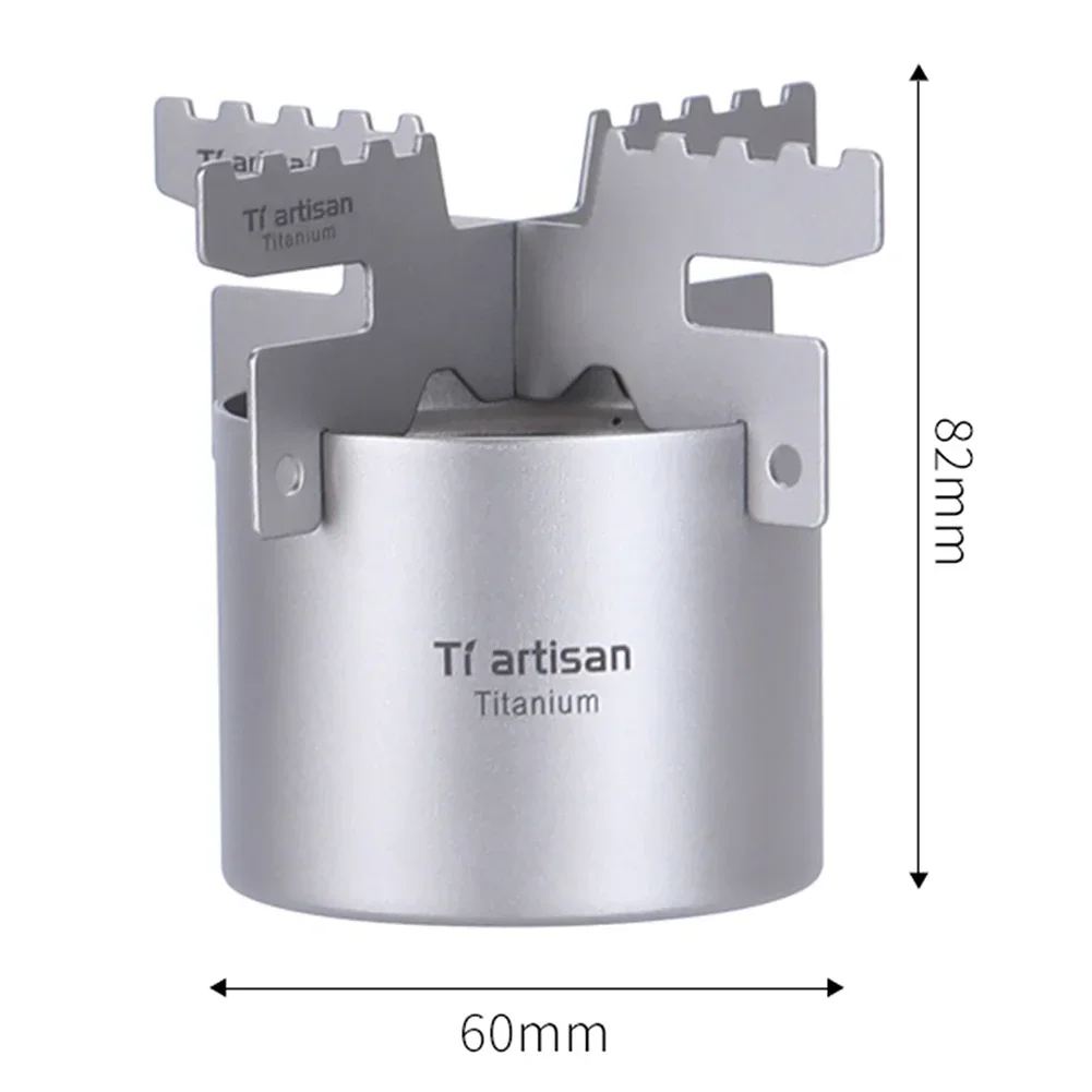 Portable Titanium Liquid Stove Lightweight Alcohol Furnace 100ml Capacity Camping Hiking Backpacking Adventures