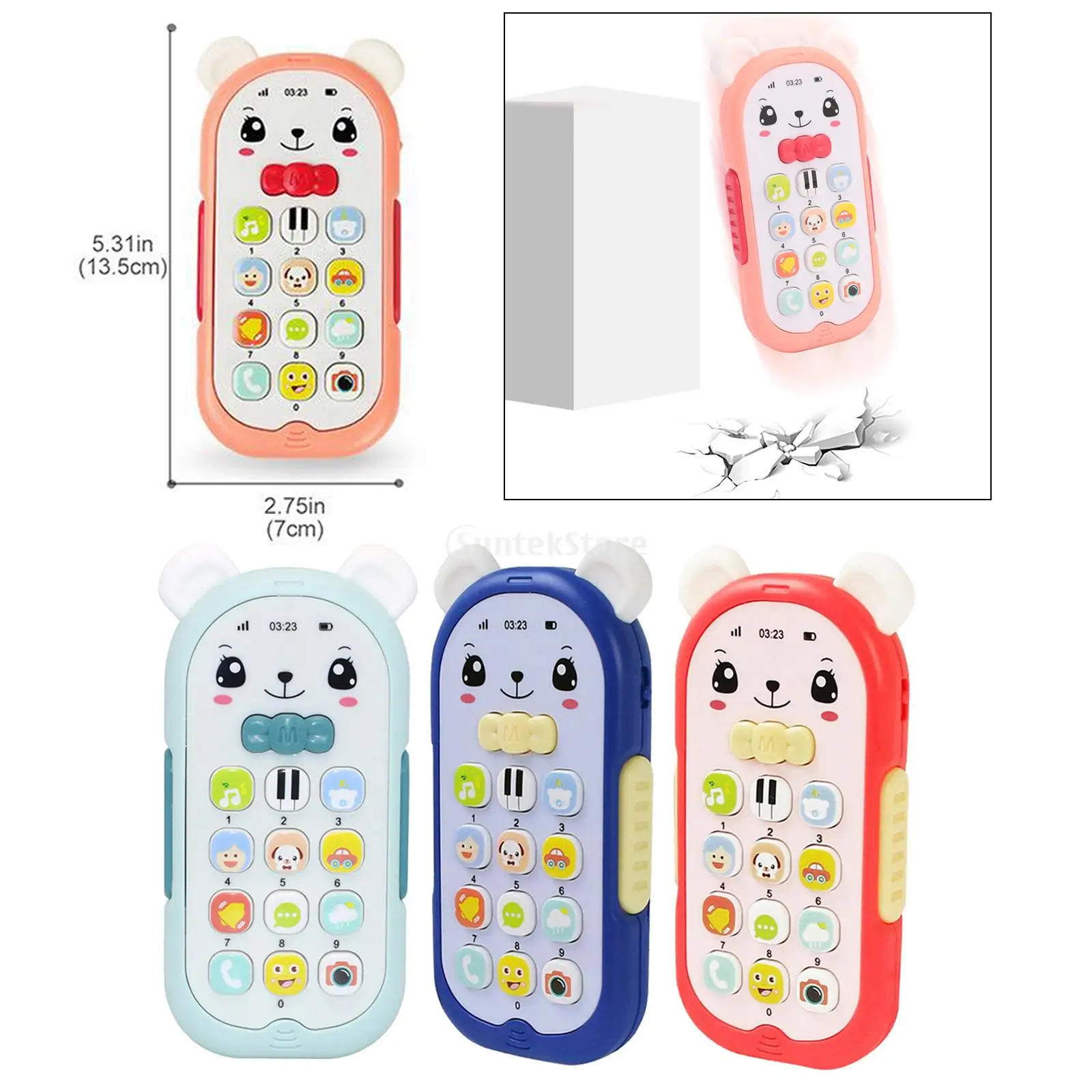 Baby Phone Toy Mobile Telephone Early Educational Learning Machine Kids Telephone Music Sound Machine Baby Mini Phone Toy 3