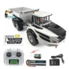 XDRC A40G 1/14 Metal Hydraulic 6*6 RC Articulated Truck RTR Dumper Model Motor ESC Light Sound Remote Control Battery THZH1289 1