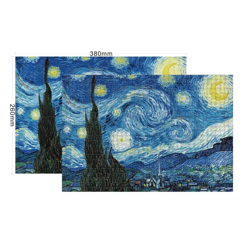 Adult 1000-Piece Puzzle: Van Gogh's Starry Night - Eco-Friendly 3