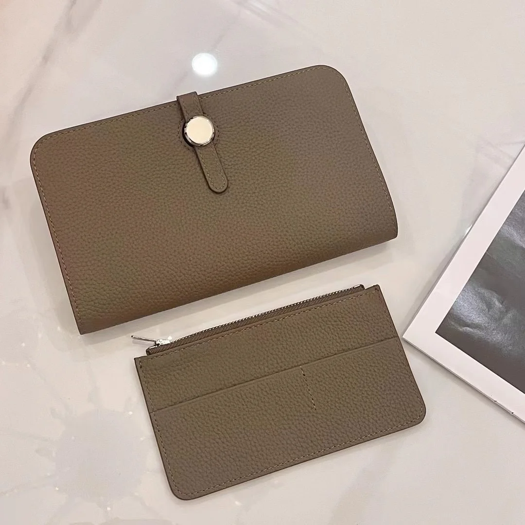 Portafoglio in vera pelle per uomo e donna Borsa per soldi corta in pelle bovina dal design di lusso Hasp Borsa piccola sottile di alta qualità alla moda da donna - immagine 6