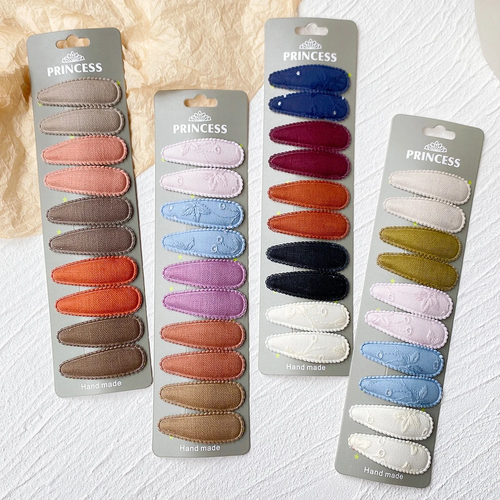 10pcs/set Embroidery Printed Snap Hair Clips for Girls Kids BB Hairpins Color 7 S91ff88742e594d97a4ffd3f164b64298a