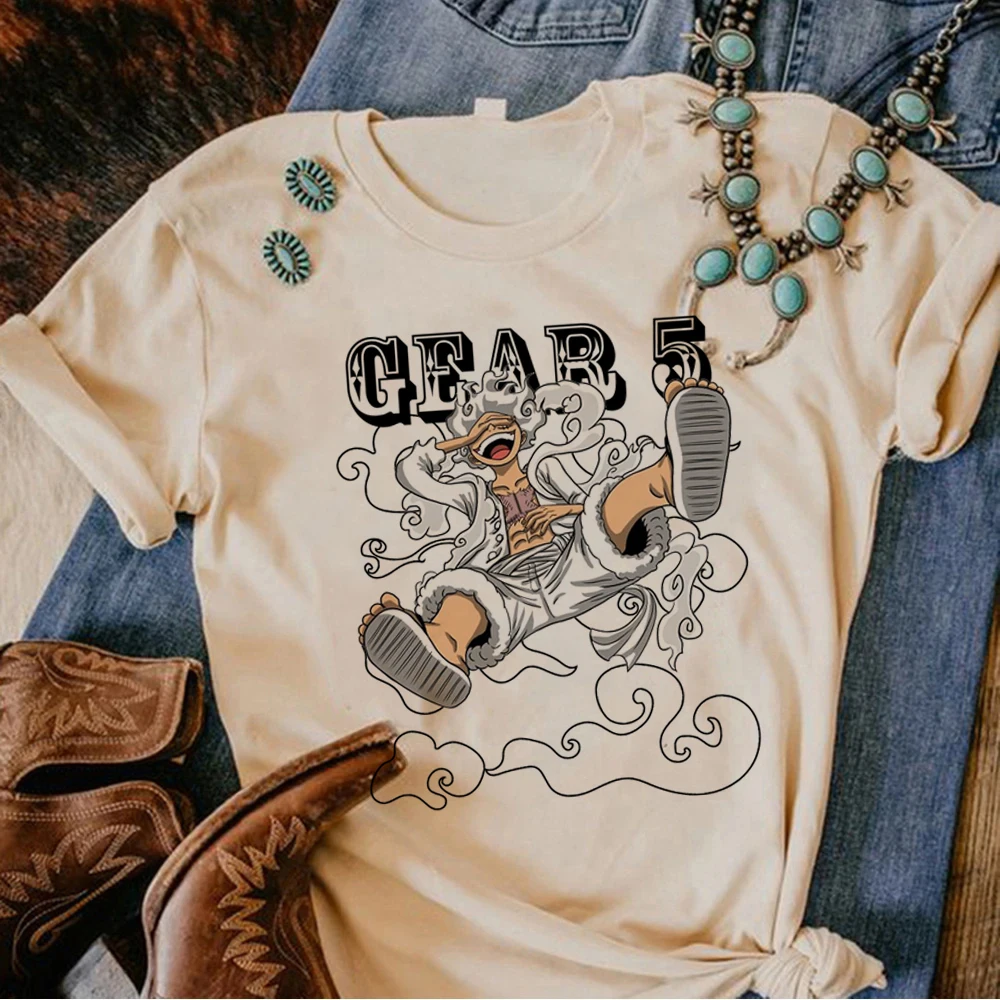 Футболка Luffy Gear 5, женская футболка Y2k 2000s, мультяшная футболка унисекс 90-х, футболка с японским аниме, уличная одежда в стиле Харадзюку, графическая одежда