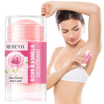 SEYH Rose Moisturizing Deodorant Lotion 1.4 Oz (40g) with Peach + Snow Grass And Vitamin C Brightening Moisturizing Aluminum & F 1