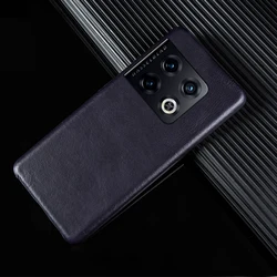 Oil Wax Luxury Genuine Leather Vintage Retro Phone Case Cover for OnePlus Ace 2 (Blue Grey 5210)