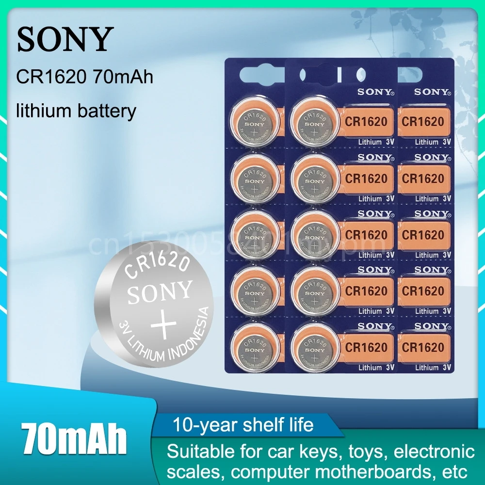 SONY Original Cr1620 Button Cell Batteries for Watch 3V Lithium Battery