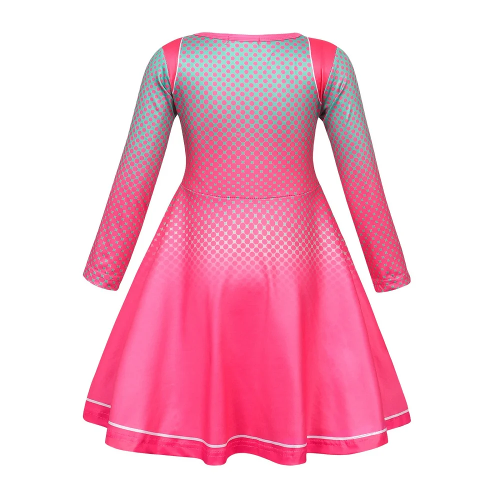 Kids Girls Cheerleading Uniforms Outfit Fancy Cheer Uniform Costume With 2pcs Pom Poms Cheerleader Dress