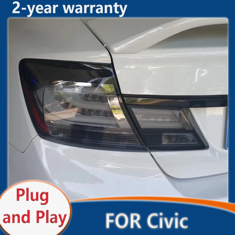 

Задний фонарь для Honda CIVIC 2014-2015, светодиодный задний фонарь DRL, задний фонарь s, сигнал поворота, задний тормоз