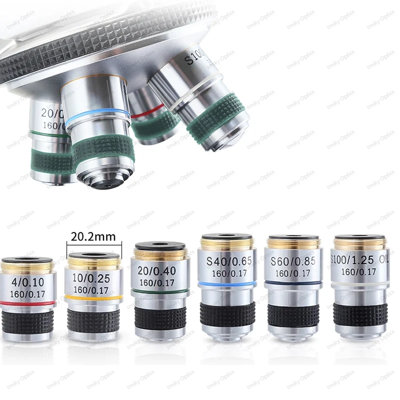 ZTBH Kit Di Accessori Per Microscopio Obiettivo Obiettivo Acromatico 4x 10x 971428 - Foto 14