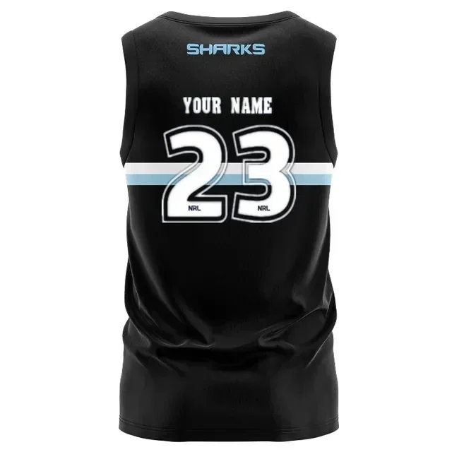 thumbnail image 1 of Camiseta POLO de rugby de los Cronulla Sharks 2023 personalizada para niños, mujeres y hombres, tallas: S-5XL (impresión de nombre y número personalizados), 1 of 5