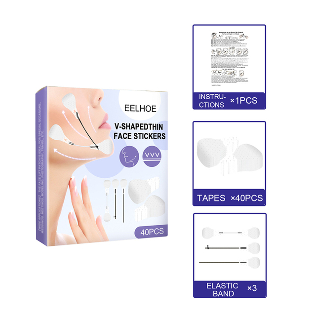 Invisible Thin Face Stickers acial Line Anti Wrinkle Skin V-Line Cheek V-Shape Chin Lifting Patches Women Face Beauty Tool