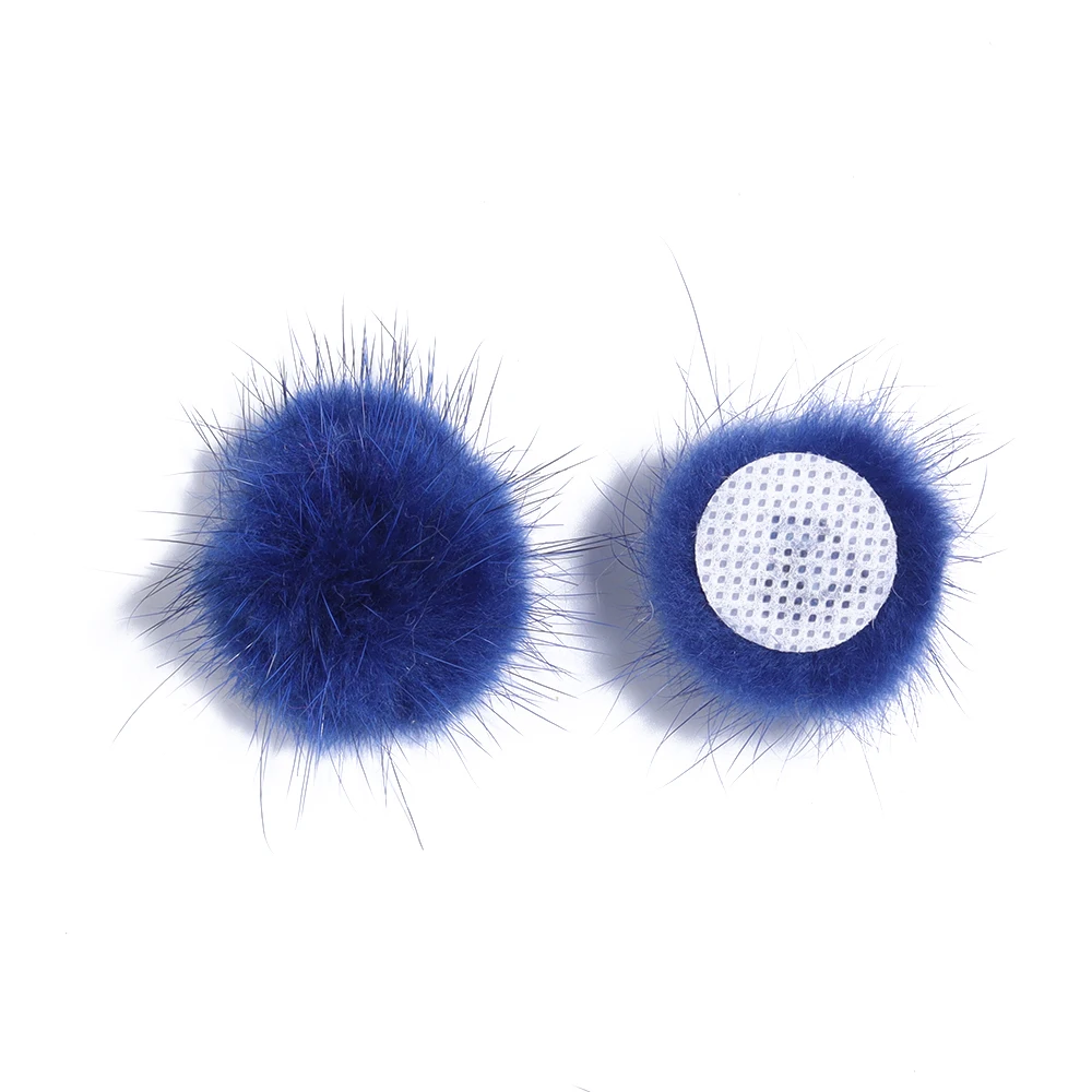 10 teile/los 3cm Nachahmung Nerz Pompons Pelz Bälle Scheibe Schnalle für Schmuck machen DIY Handwerk Ring Schlüssel bund Haar Kleidung Zubehör – Detail 10