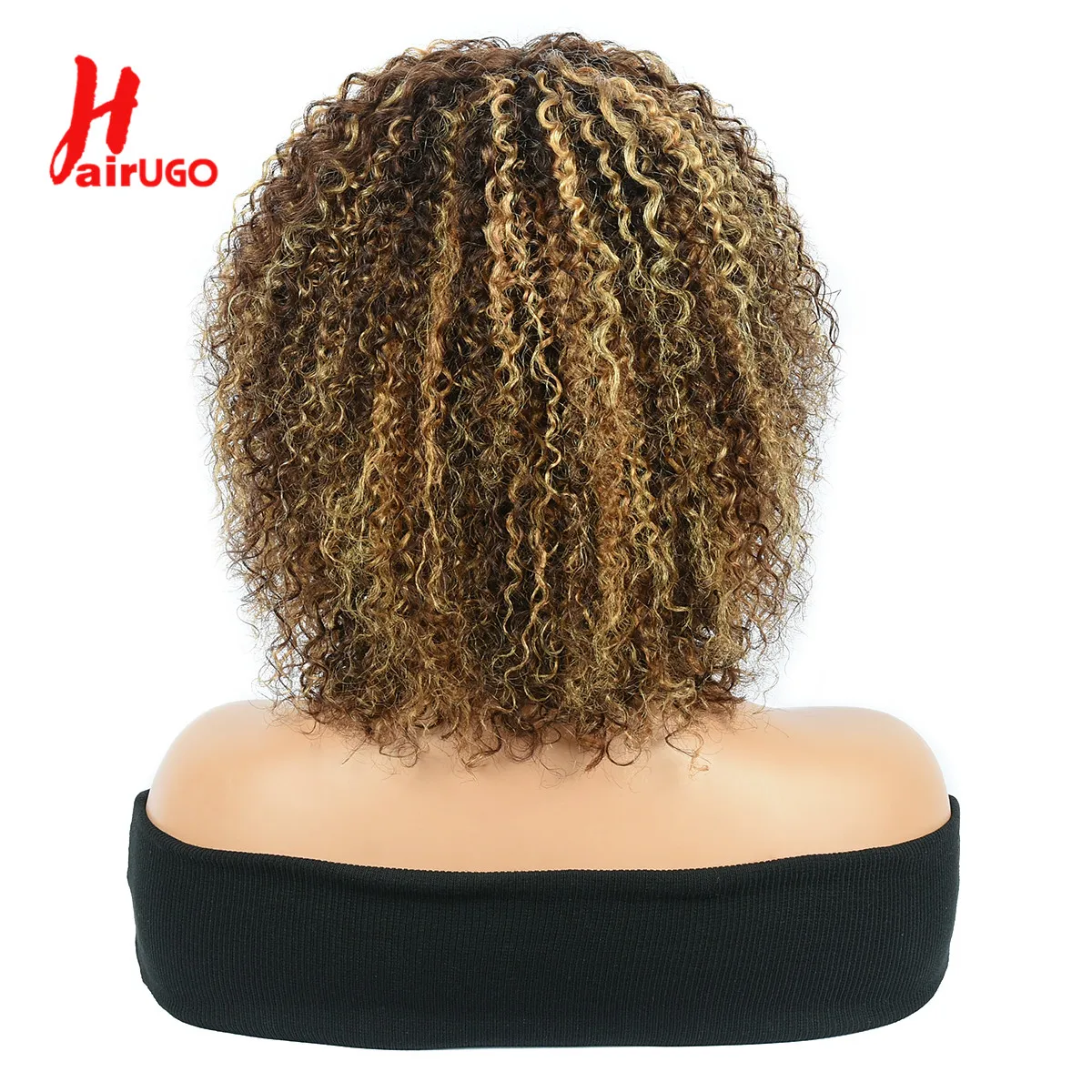 Parrucche di capelli umani ricci per donne, parrucche di capelli umani naturali ricci Jerry con frangia, taglio pixie riccio, parrucca interamente realizzata a macchina. - immagine 4