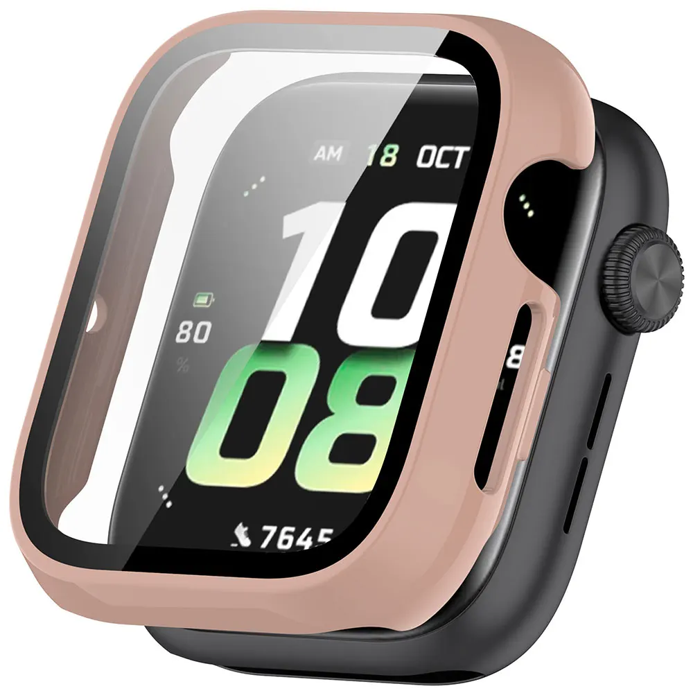 Durable Tempered Glass Watch Case with Screen Protector & Dustproof Frame